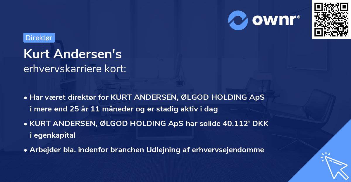 Kurt Andersen's erhvervskarriere kort