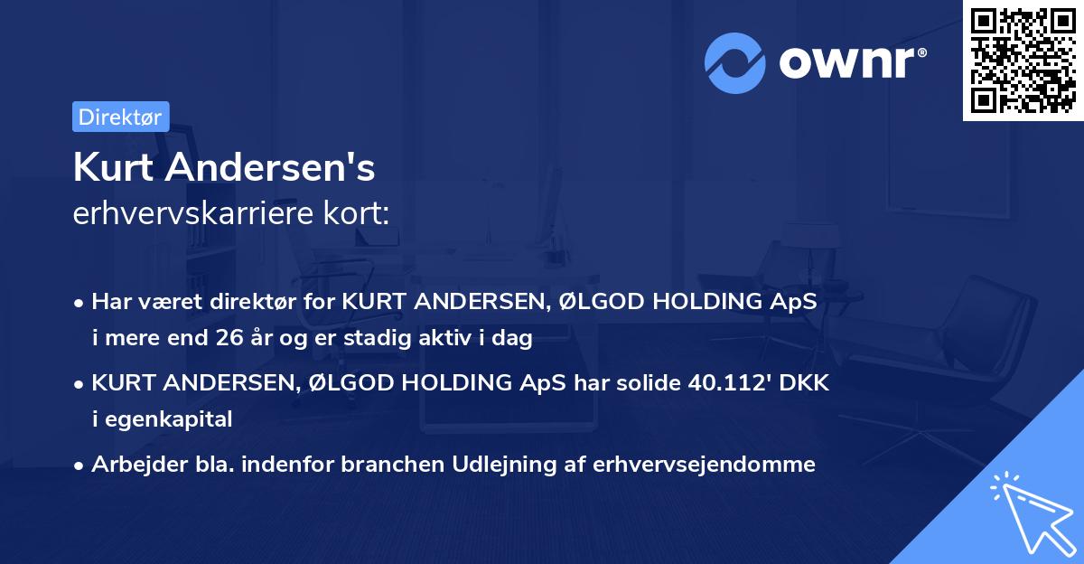 Kurt Andersen's erhvervskarriere kort