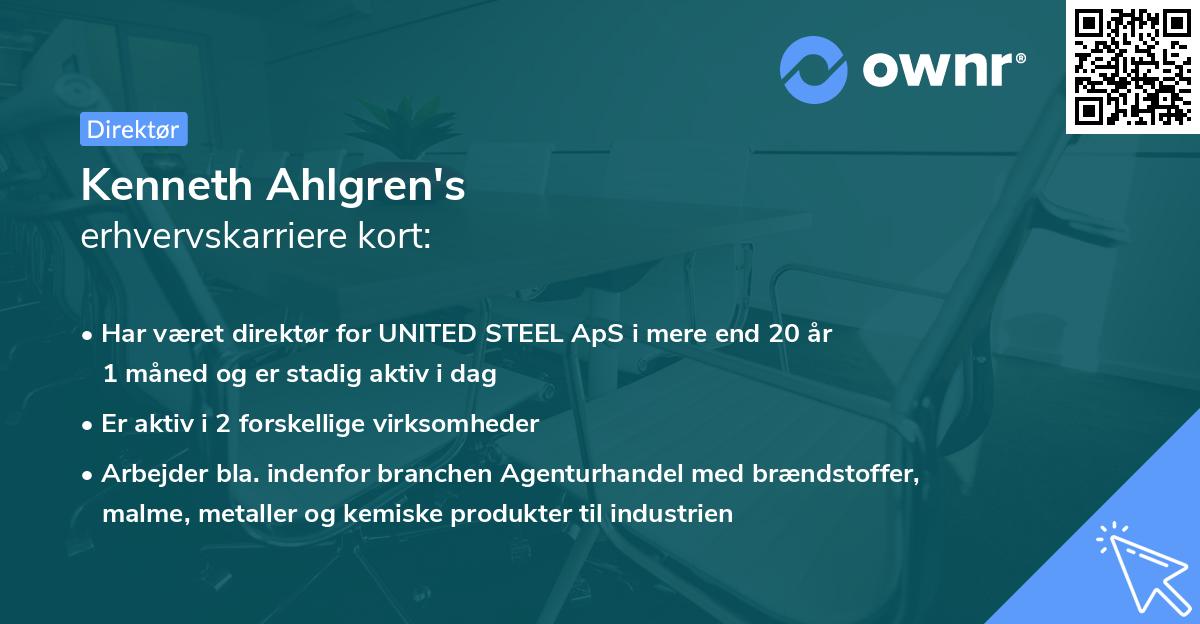 Kenneth Ahlgren's erhvervskarriere kort