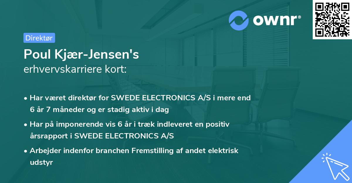 Poul Kjær-Jensen's erhvervskarriere kort