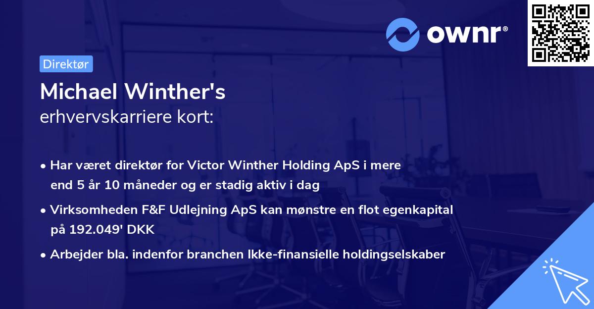 Michael Winther's erhvervskarriere kort