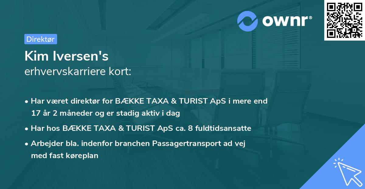 Kim Iversen's erhvervskarriere kort