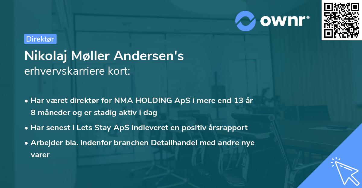 Nikolaj Møller Andersen's erhvervskarriere kort