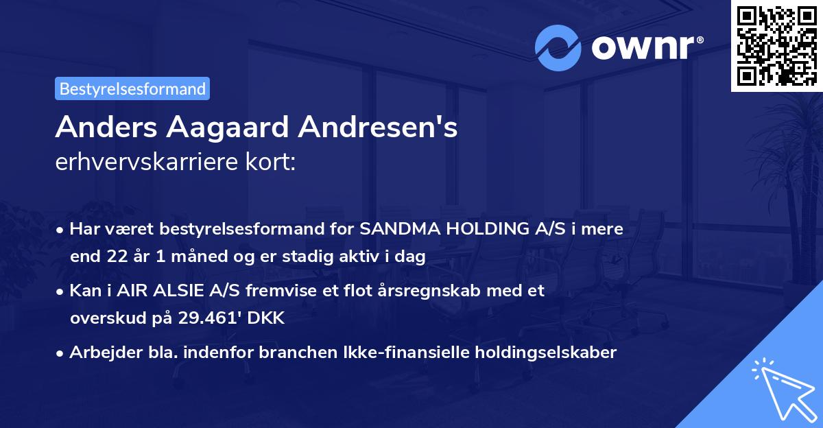 Anders Aagaard Andresen's erhvervskarriere kort