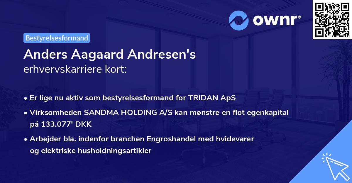 Anders Aagaard Andresen's erhvervskarriere kort