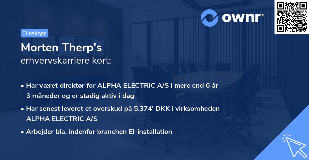 Morten Therp's erhvervskarriere kort