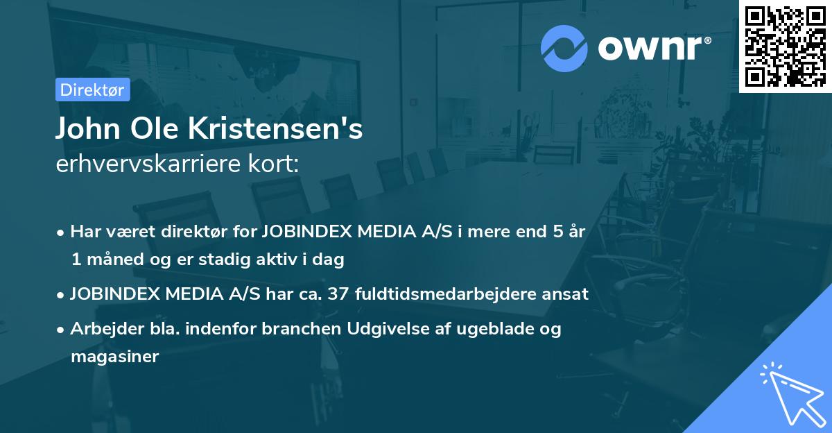 John Ole Kristensen's erhvervskarriere kort