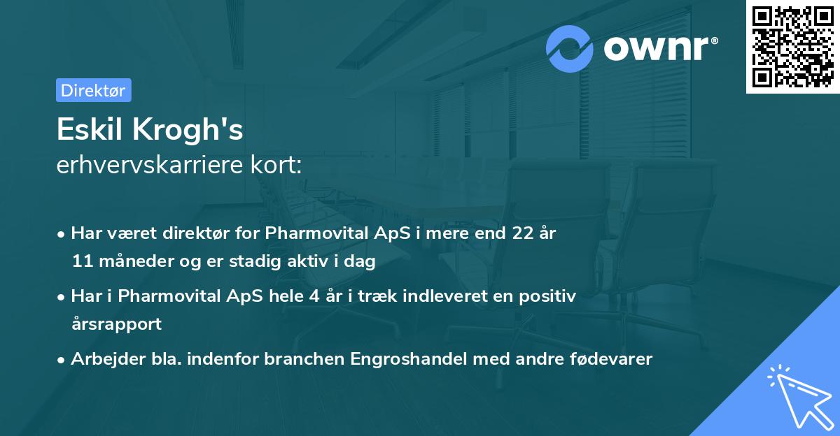 Eskil Krogh's erhvervskarriere kort