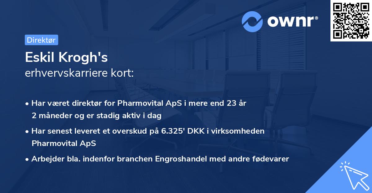 Eskil Krogh's erhvervskarriere kort