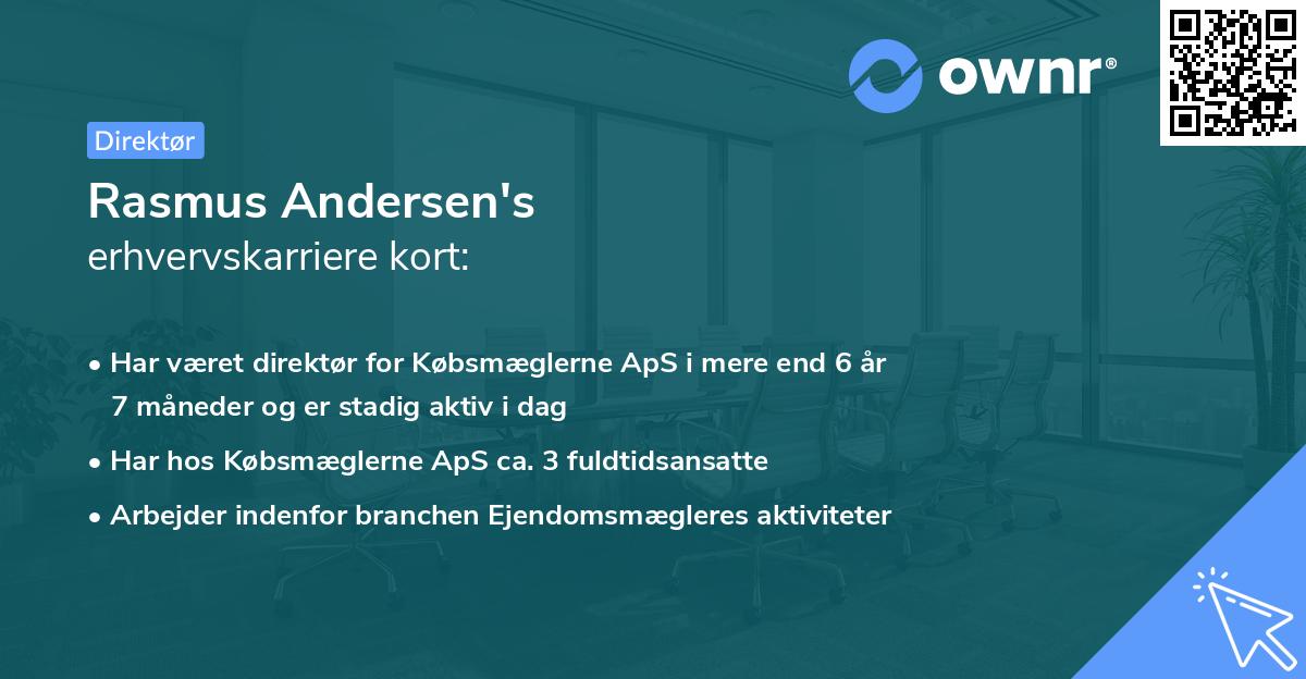 Rasmus Andersen's erhvervskarriere kort