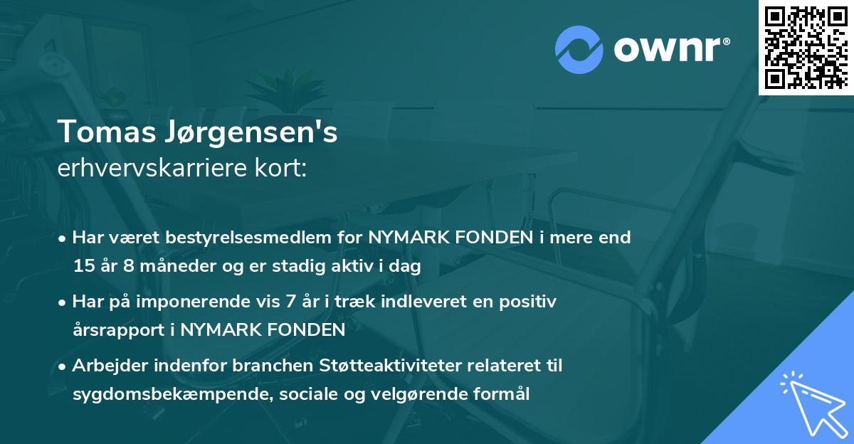 Tomas Jørgensen's erhvervskarriere kort