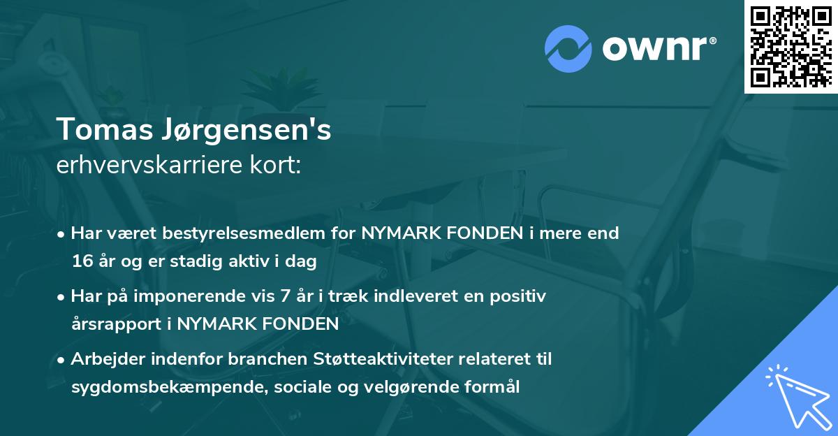 Tomas Jørgensen's erhvervskarriere kort