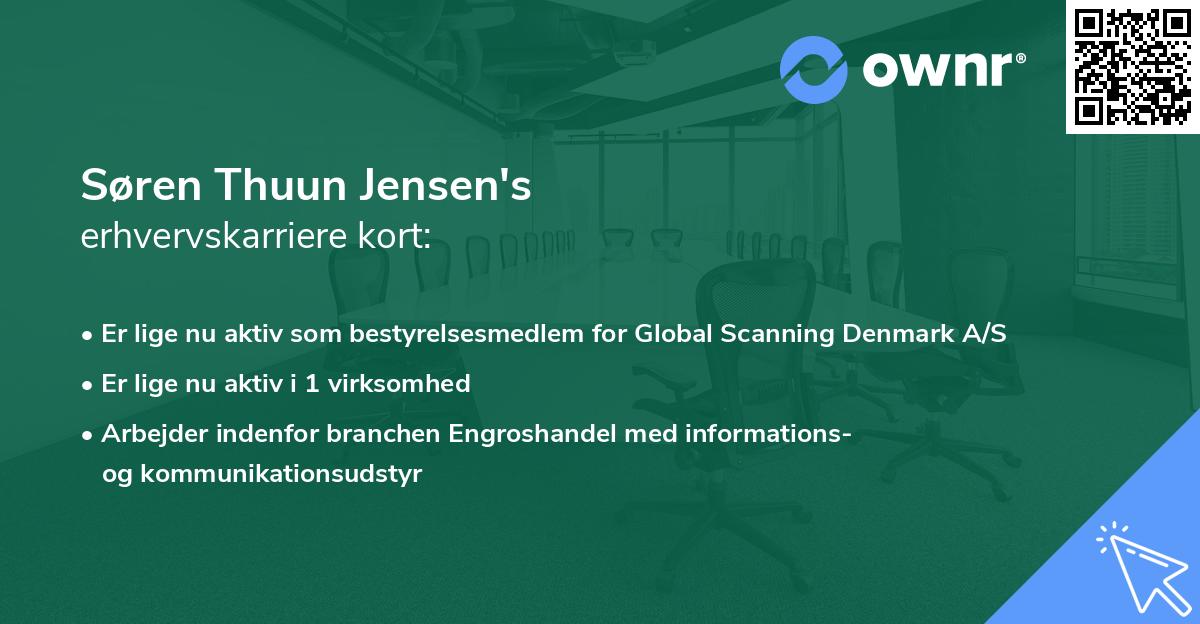 Søren Thuun Jensen's erhvervskarriere kort