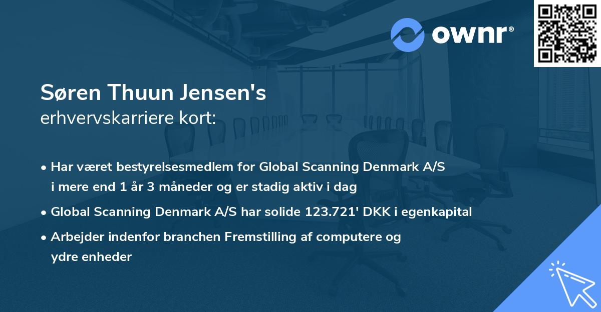 Søren Thuun Jensen's erhvervskarriere kort