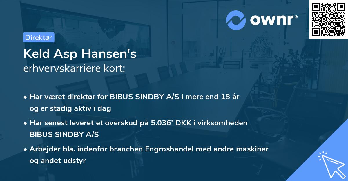 Keld Asp Hansen's erhvervskarriere kort