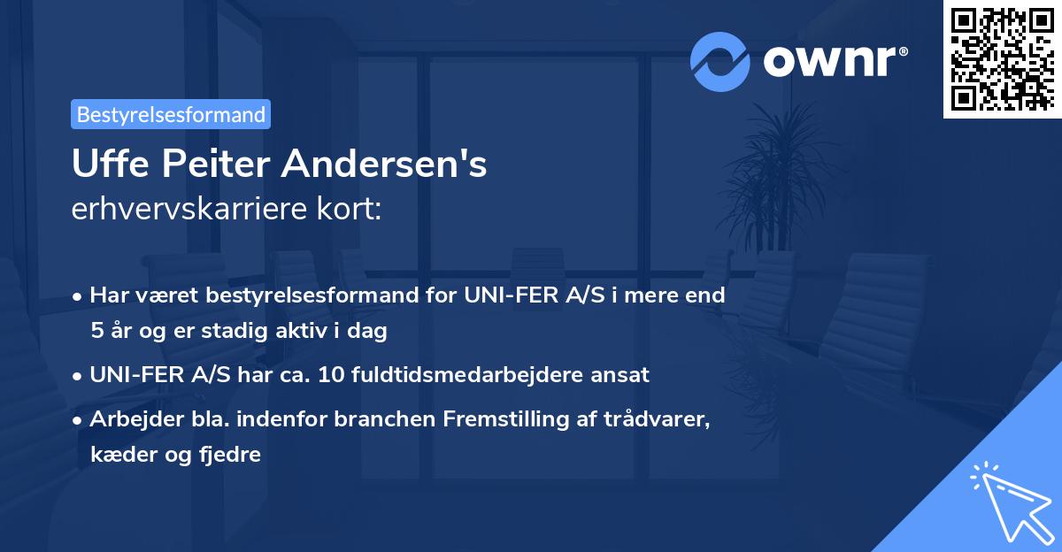 Uffe Peiter Andersen's erhvervskarriere kort