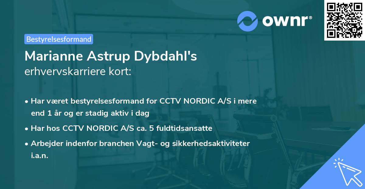 Marianne Astrup Dybdahl's erhvervskarriere kort
