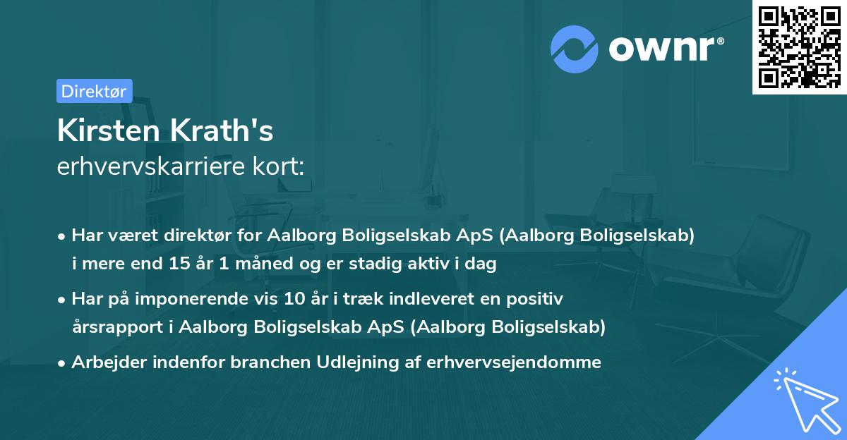 Kirsten Krath's erhvervskarriere kort