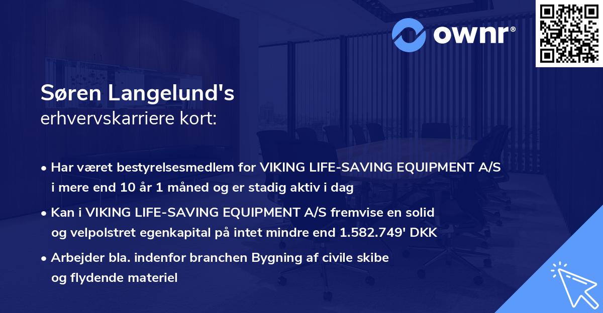 Søren Langelund's erhvervskarriere kort