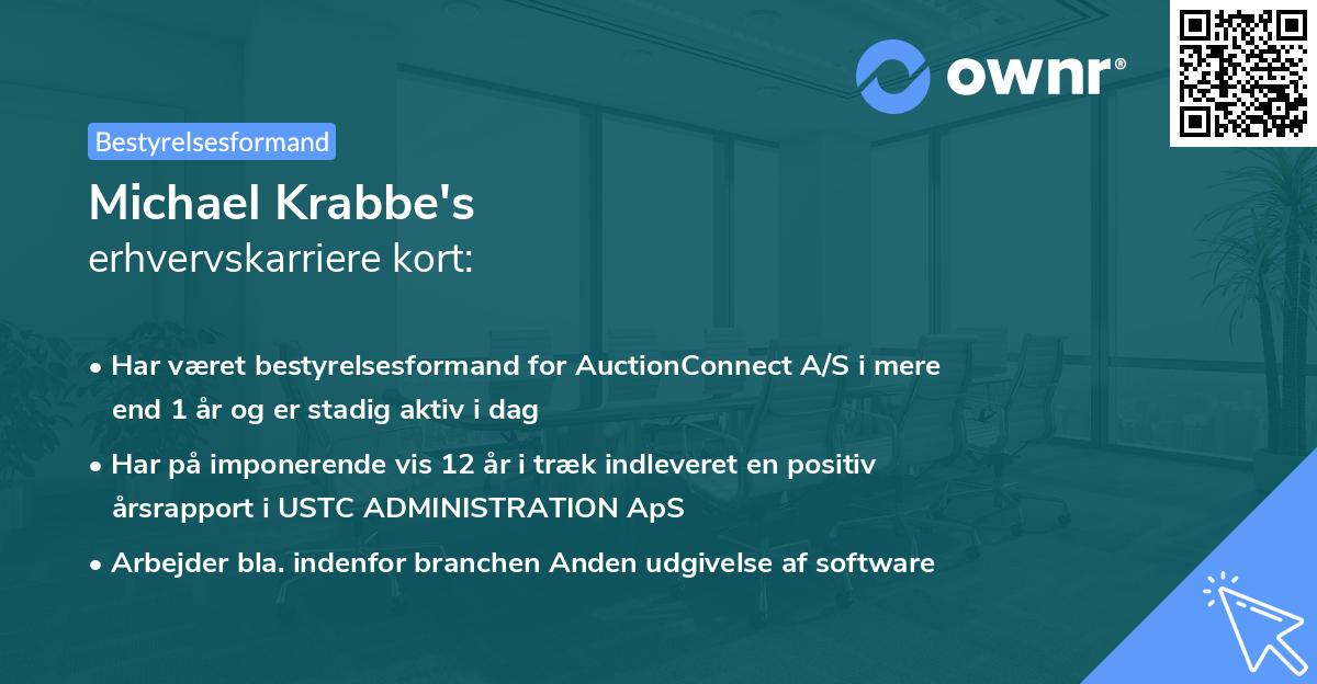 Michael Krabbe's erhvervskarriere kort