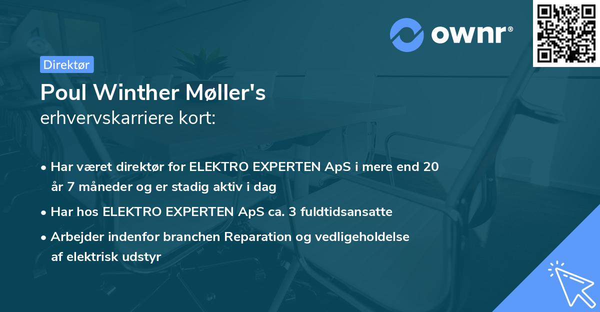Poul Winther Møller's erhvervskarriere kort