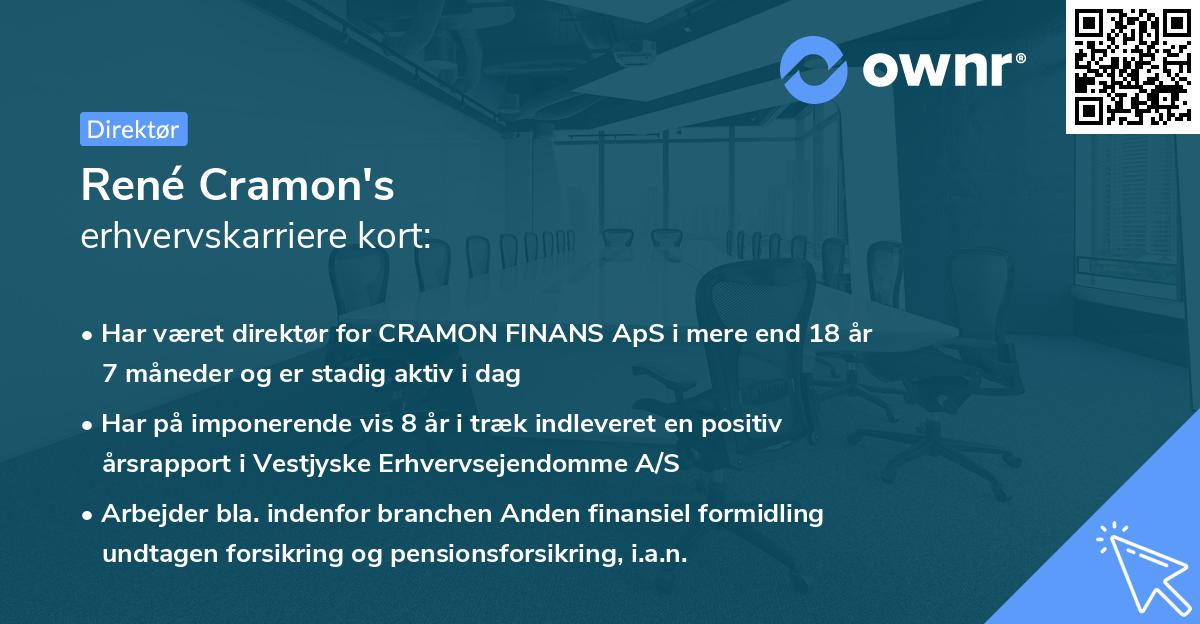 René Cramon's erhvervskarriere kort