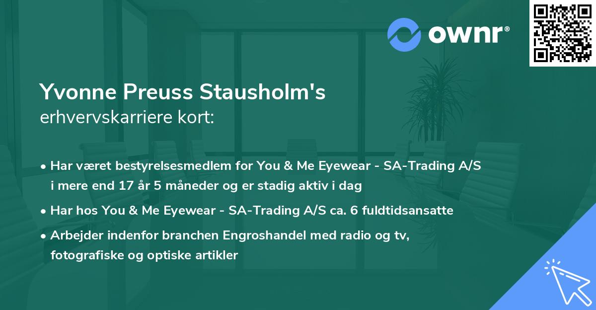 Yvonne Preuss Stausholm's erhvervskarriere kort