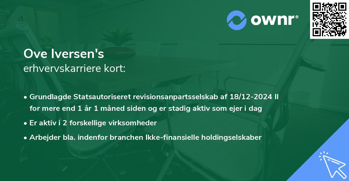 Ove Iversen's erhvervskarriere kort