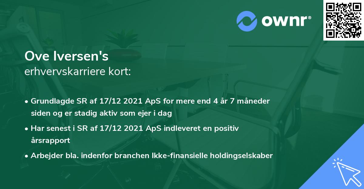 Ove Iversen's erhvervskarriere kort