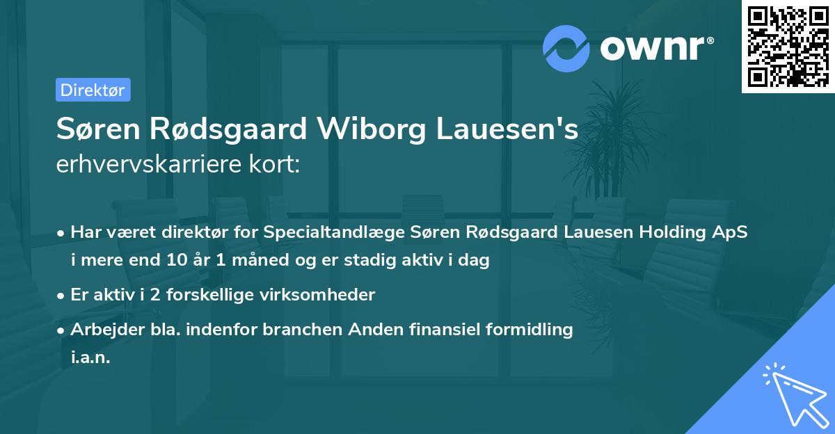 Søren Rødsgaard Wiborg Lauesen's erhvervskarriere kort