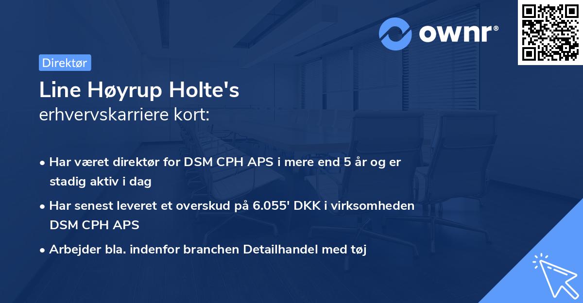Line Høyrup Holte's erhvervskarriere kort