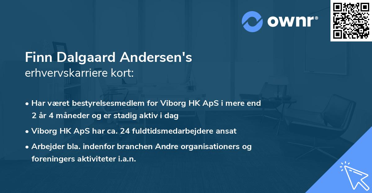 Finn Dalgaard Andersen's erhvervskarriere kort