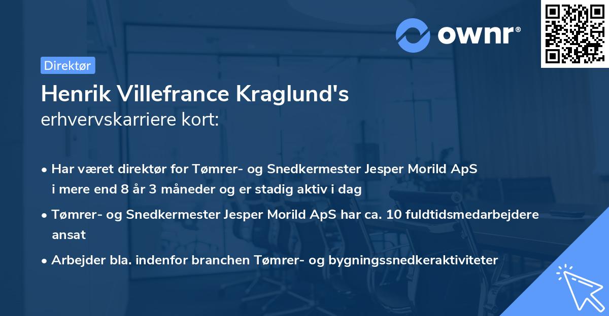Henrik Villefrance Kraglund's erhvervskarriere kort