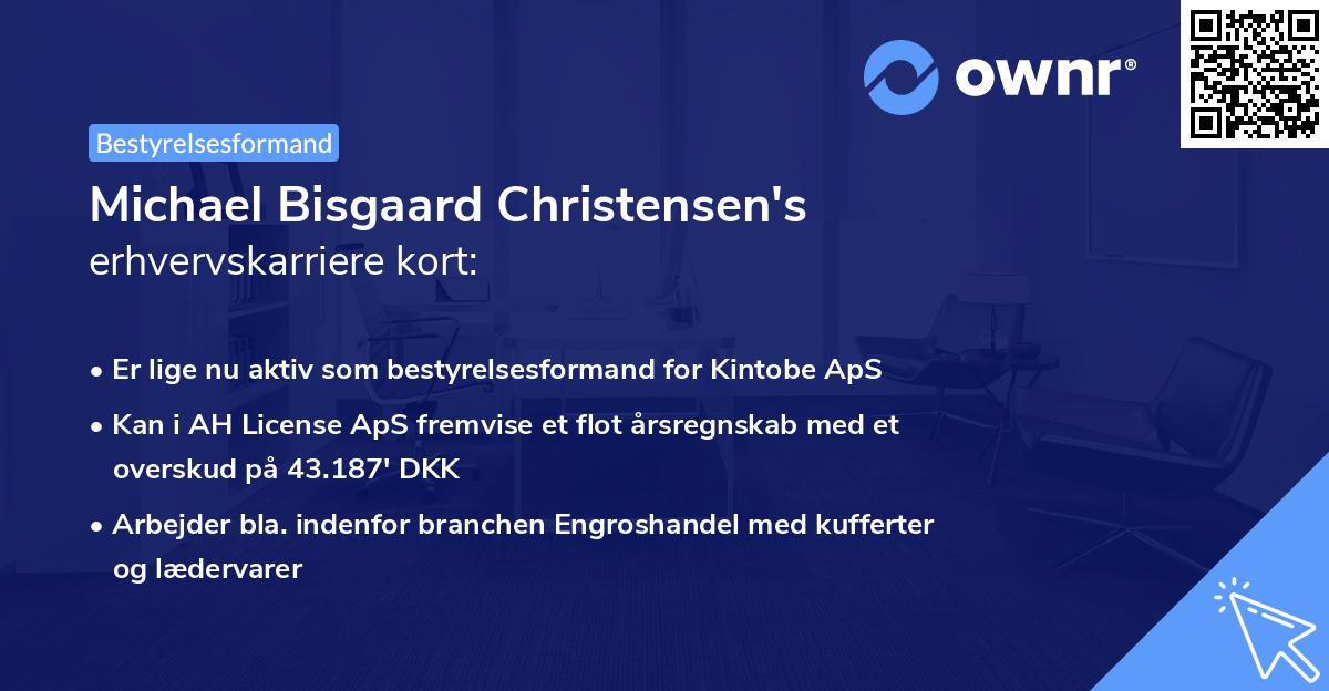Michael Bisgaard Christensen's erhvervskarriere kort