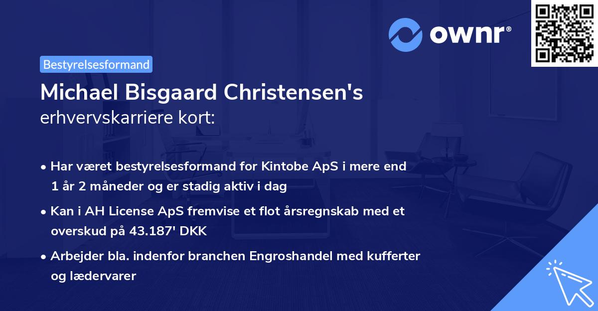 Michael Bisgaard Christensen's erhvervskarriere kort