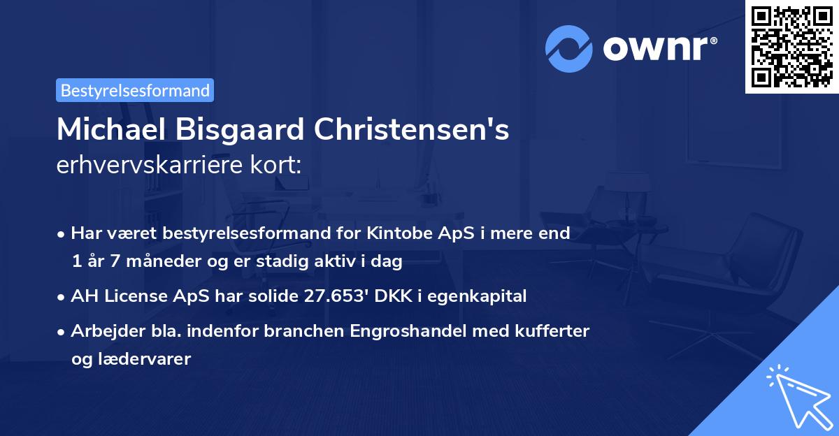 Michael Bisgaard Christensen's erhvervskarriere kort