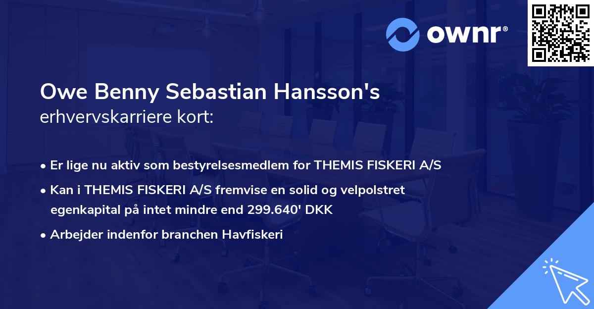 Owe Benny Sebastian Hansson's erhvervskarriere kort