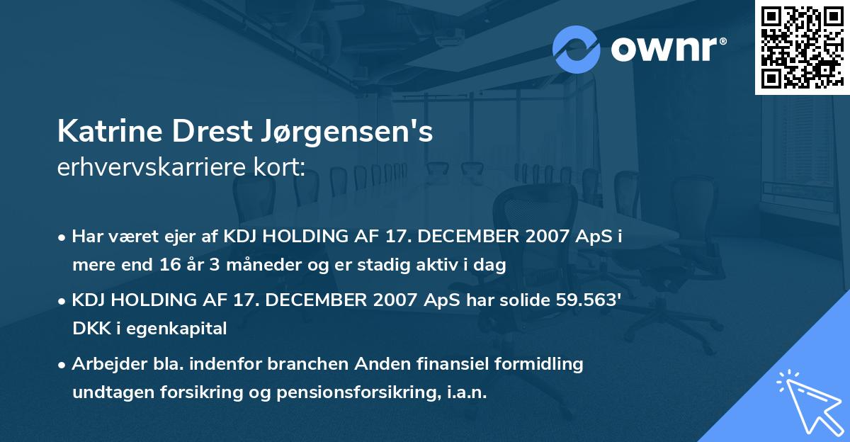 Katrine Drest Jørgensen's erhvervskarriere kort