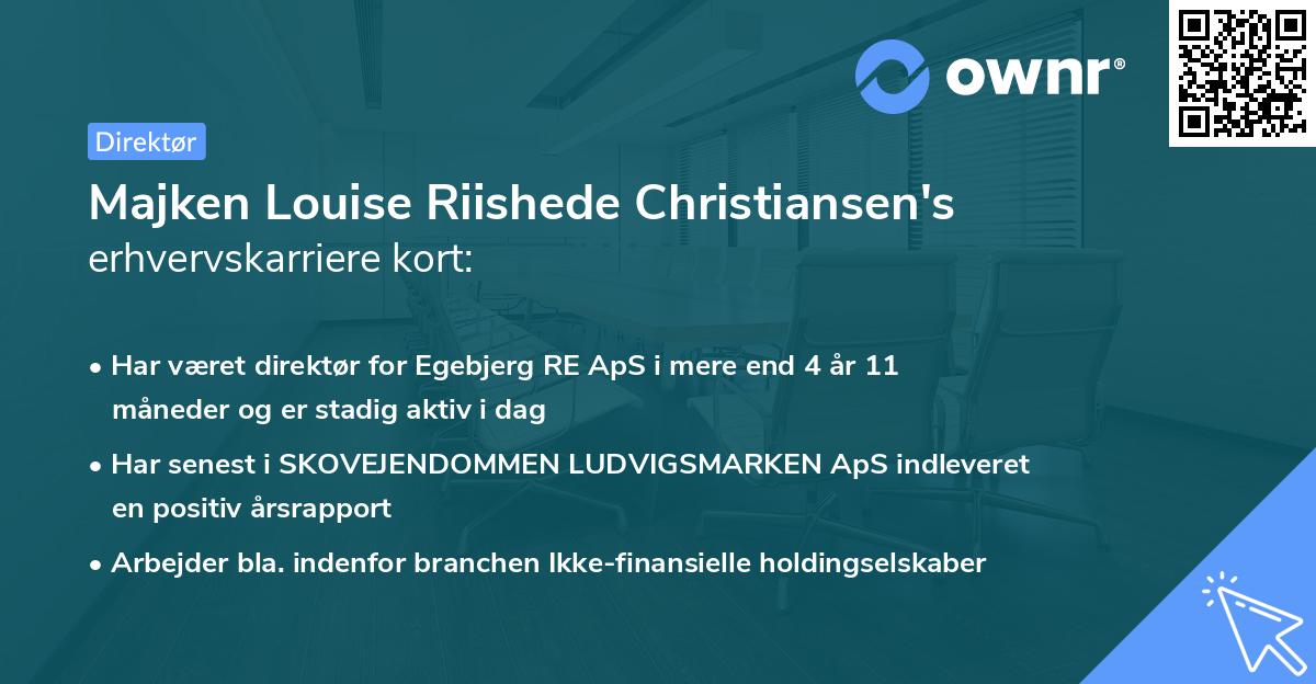Majken Louise Riishede Christiansen's erhvervskarriere kort