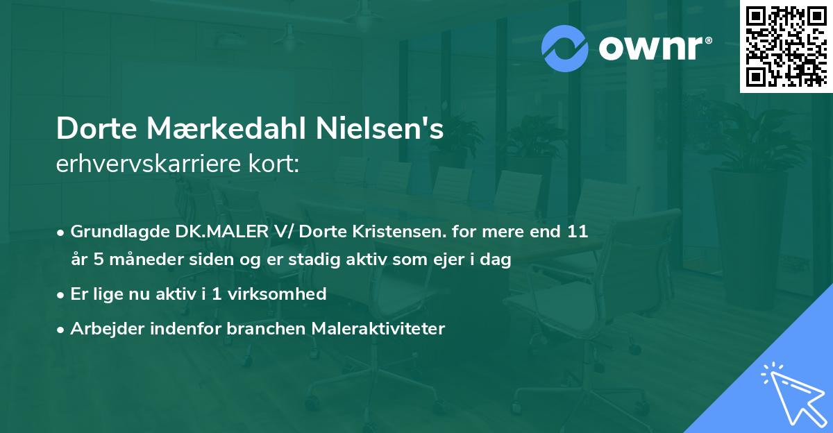 Dorte Mærkedahl Nielsen's erhvervskarriere kort