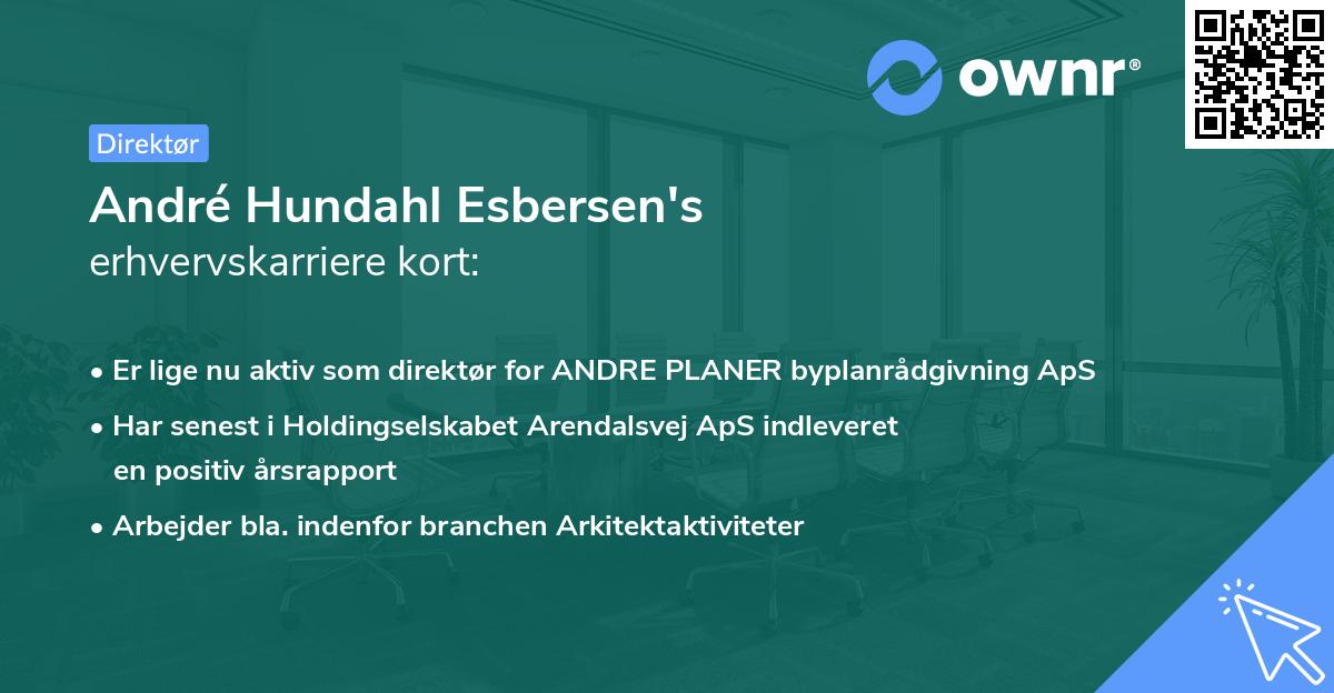 André Hundahl Esbersen's erhvervskarriere kort