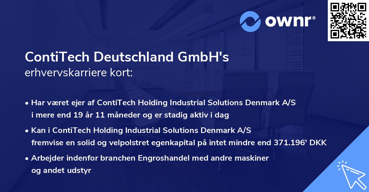 ContiTech Deutschland GmbH's erhvervskarriere kort