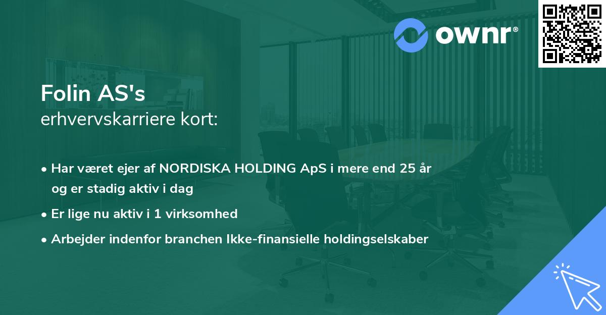 Folin AS's erhvervskarriere kort