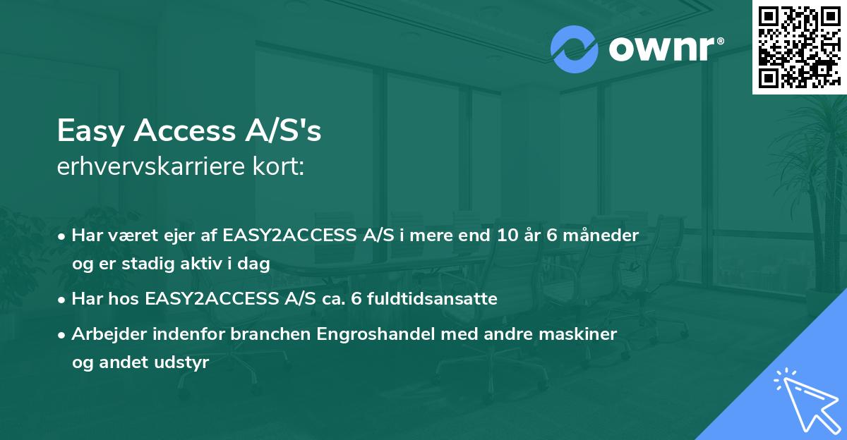 Easy Access A/S's erhvervskarriere kort