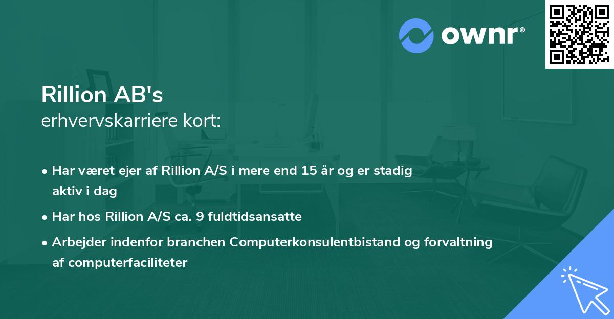 Rillion AB's erhvervskarriere kort
