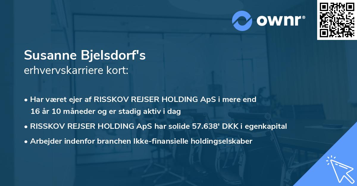 Susanne Bjelsdorf's erhvervskarriere kort