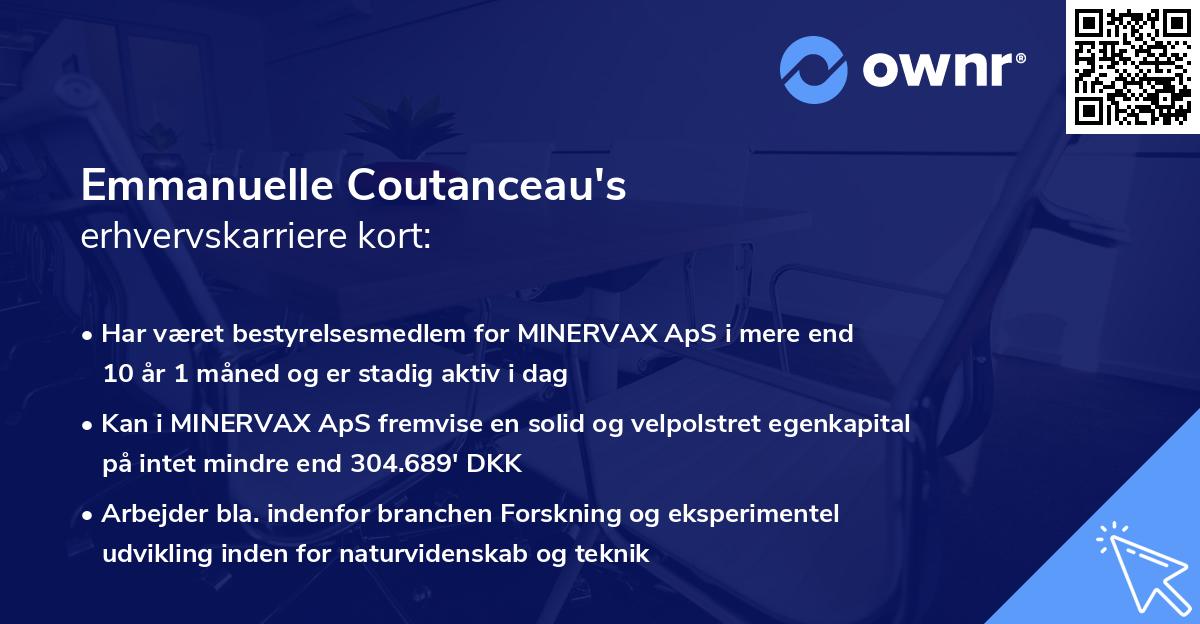 Emmanuelle Coutanceau's erhvervskarriere kort