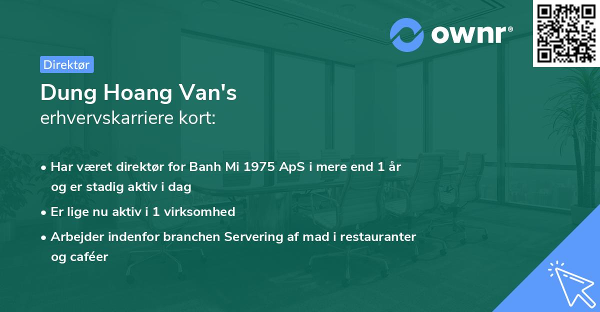 Dung Hoang Van's erhvervskarriere kort