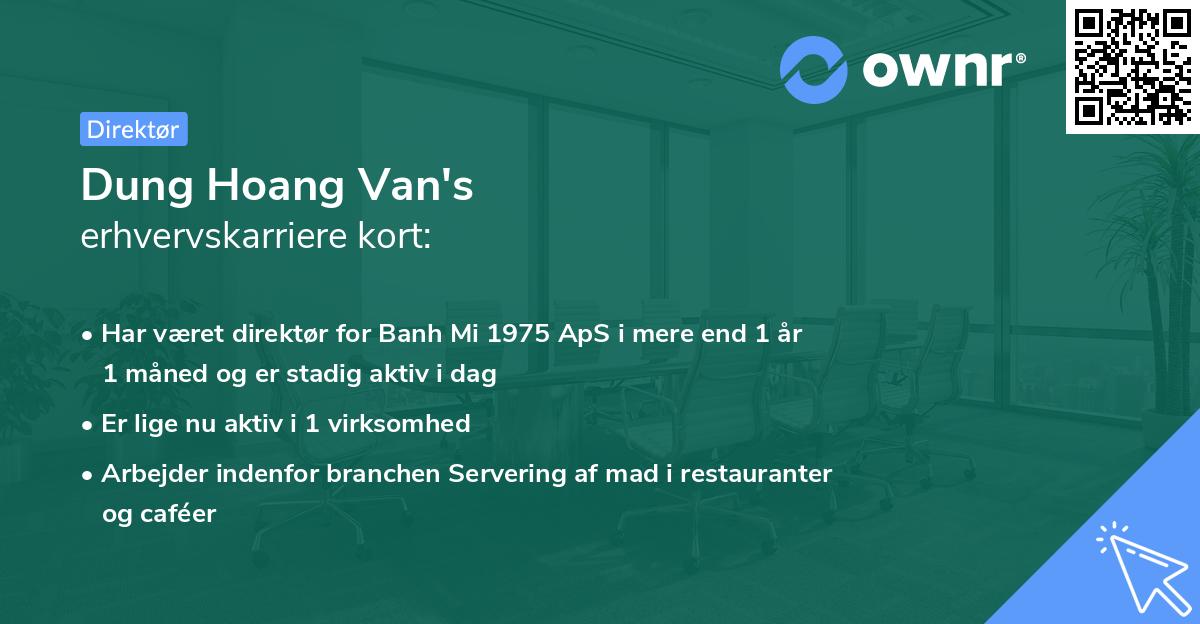 Dung Hoang Van's erhvervskarriere kort