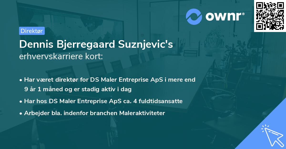 Dennis Bjerregaard Suznjevic's erhvervskarriere kort